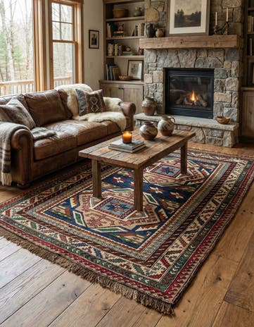 4' 4 x 5' 9 Hand Knotted Kars Wool Rug