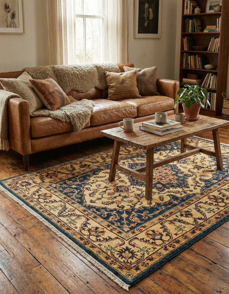 Detail image of 4' 1 x 6'  Hand Knotted Kazak Rug