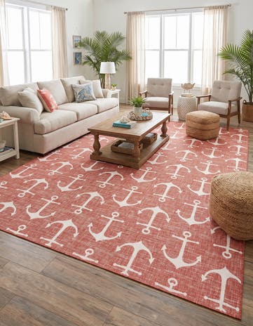 10' x 14' Easy-Clean Coastal Indoor / Outdoor Rug
