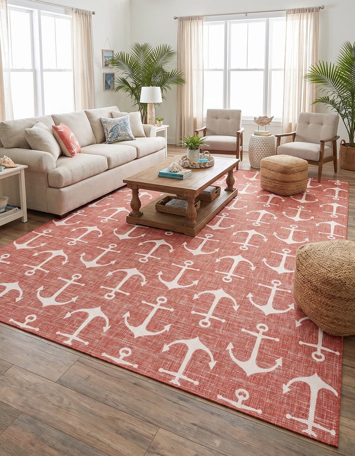 10' x 14' Easy-Clean Coastal Indoor / Outdoo...