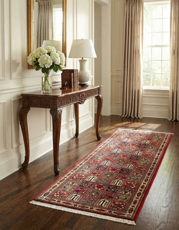 2' 7 x 6' 5 Hand Knotted Qom Persian Runner Rug