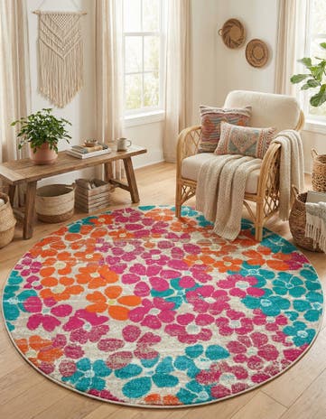 5' 3 x 5' 3 Azalea Round Rug