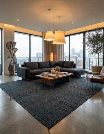 9' 9 x 12' 7 Hand Woven Kilim Modern Wool Rug