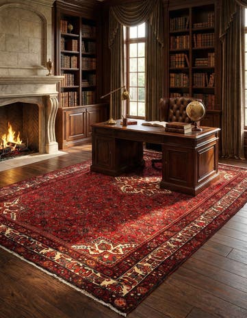 7' 3 x 11' 3 Hamedan Wool Rug