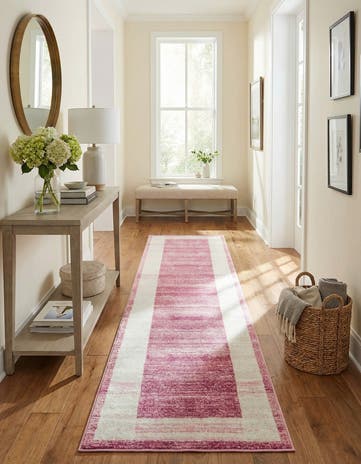 Jill Zarin Pink Uptown Yorkville Runner Rug