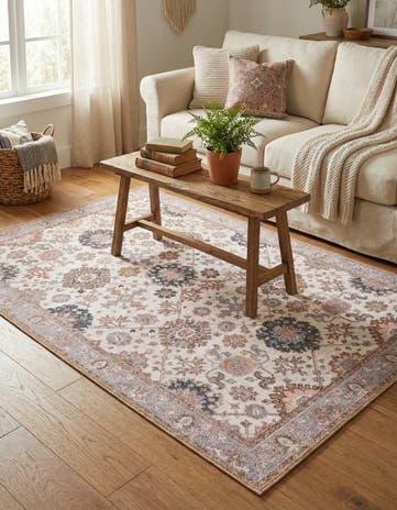 4' 1 x 6' 1 Washable Timeless Rug