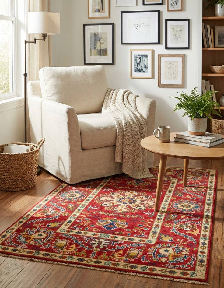 Detail image of 3' 1 x 4' 10  Hand Knotted Kazak Rug