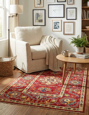 3' 1 x 4' 10 Hand Knotted Kazak Rug