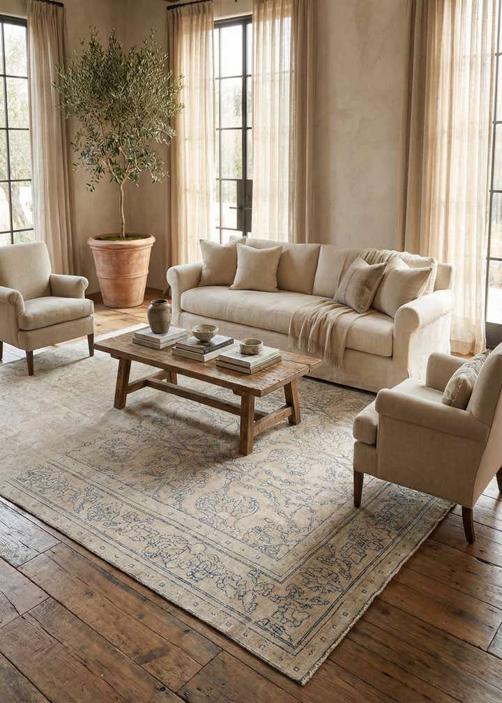 9' 6 x 12' 5 Hand Knotted Ultra Vintage Persian Wool Rug