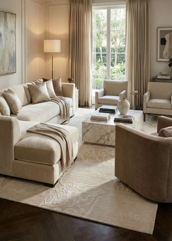 6' 8 x 9' 9 Hand Knotted Darya Wool Rug