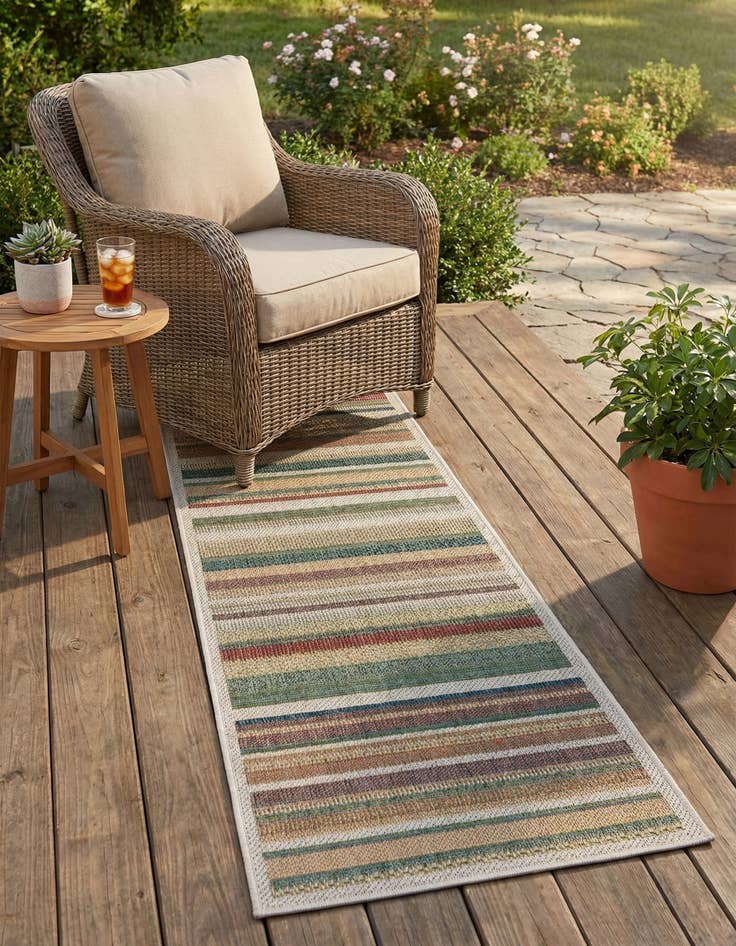 Detail image of 2' x 7' 10  Washable Baja Indoor / Outdoor Runner Rug