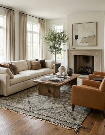 7' x 10' 3 Hand Knotted Moroccan Wool Rug