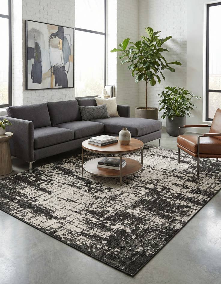 Detail image of 7' x 10'  Washable Modern Indoor / Outdoor Rug