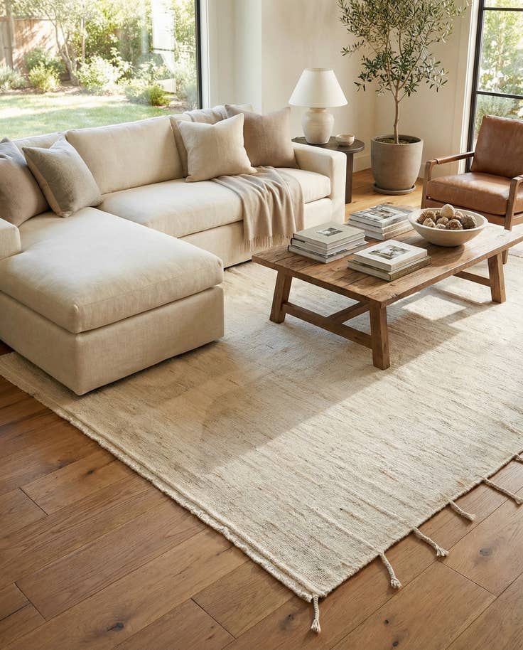 Detail image of 8' x 10' Hand Knotted Moroccan Wool Rug