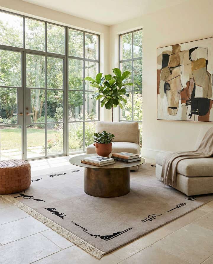 5' 7 x 7' 5 Hand Knotted Tibet Wool Rug