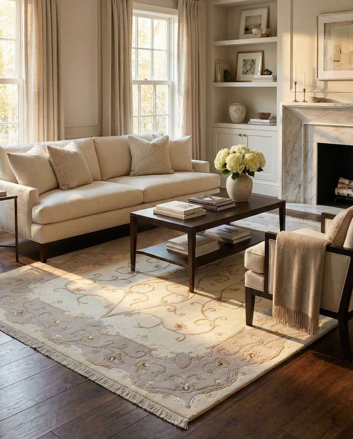 5' 8 x 8' Hand Knotted Darya Rug