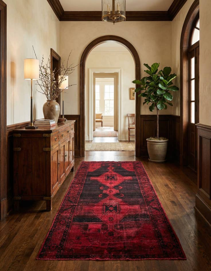 Detail image of 5' 5 x 10' 8  Hand Knotted Ultra Vintage Persian Wool Runner Rug