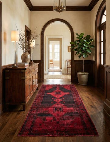 5' 5 x 10' 8 Hand Knotted Ultra Vintage Persian Wool Runner Rug