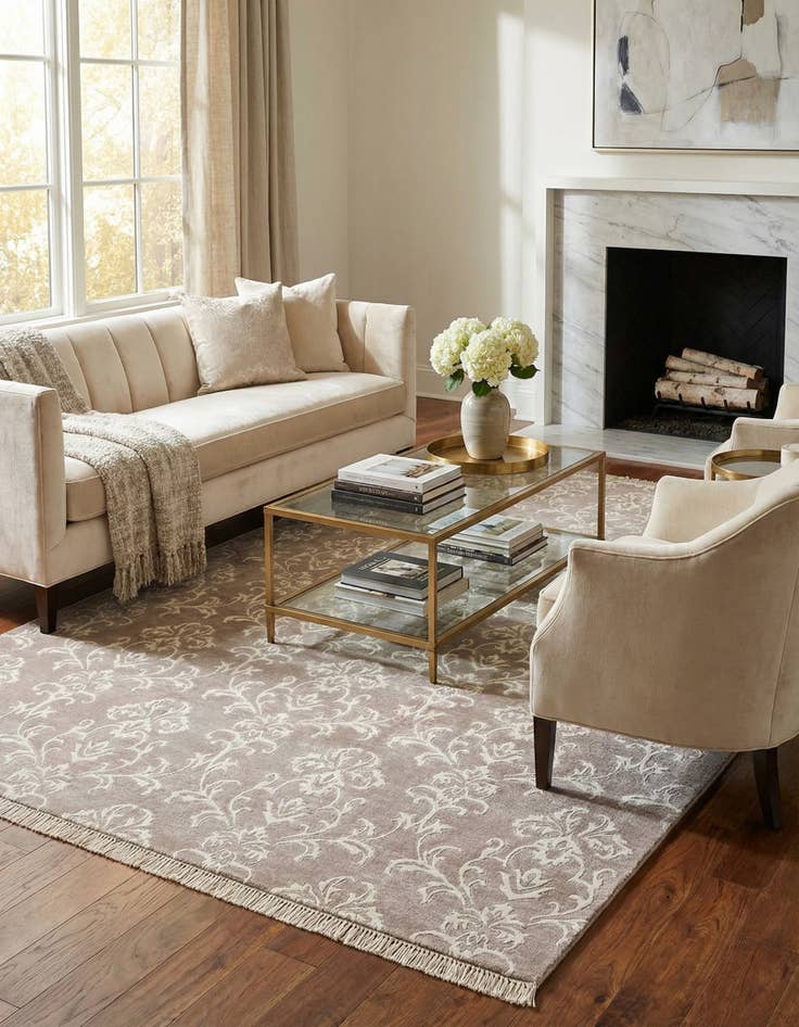 Detail image of 6' 2 x 9' 5  Hand Knotted Darya Wool Rug