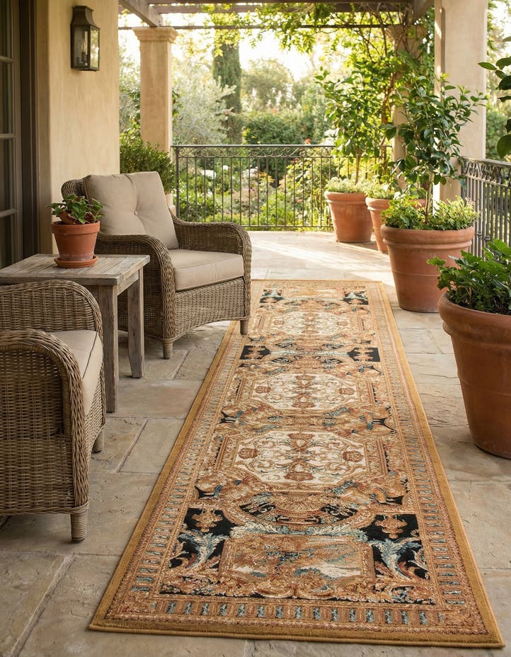 2' 7 x 12' Easy-Clean Traditional Indoor / Ou...