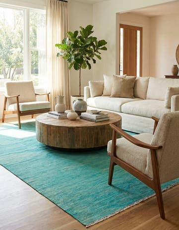 6' 8 x 9' 10 Hand Woven Kilim Modern Wool Rug