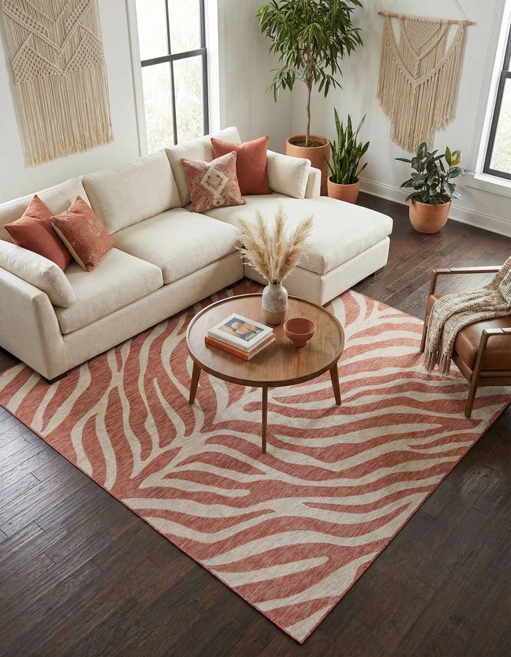 Detail image of 10' x 10'  Washable Safari Indoor / Outdoor Square Rug