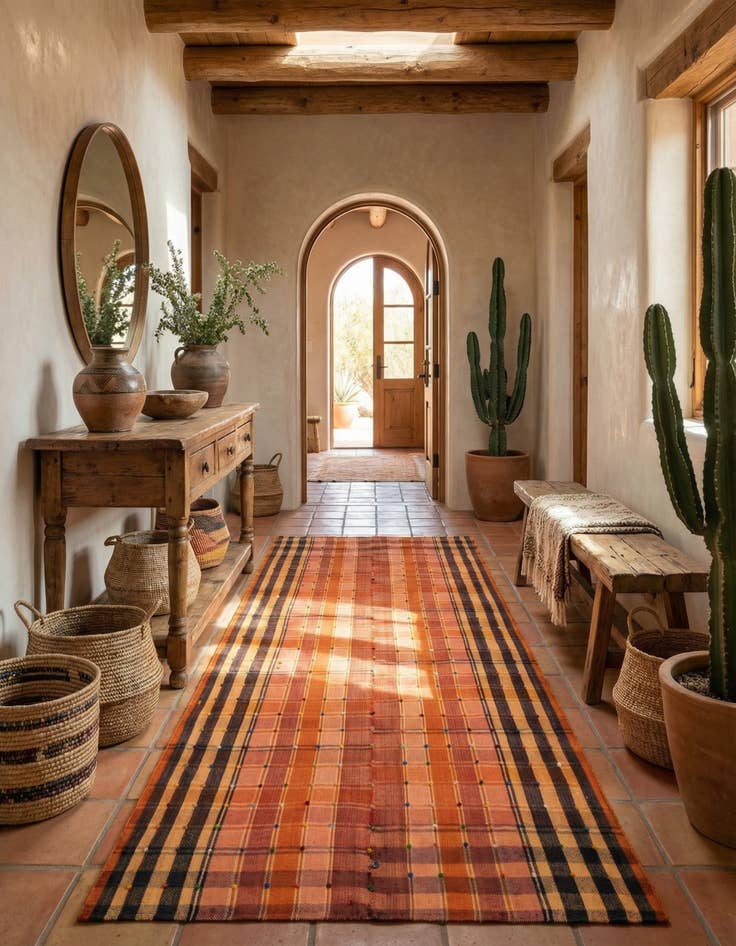 Detail image of  4' 7 x 8' 4 Jajim Runner Rug