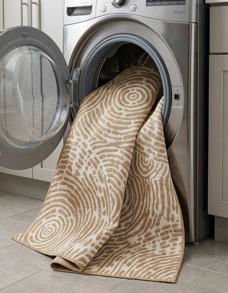 Detail image of 6' x 9'  Washable Modern Indoor / Outdoor Rug