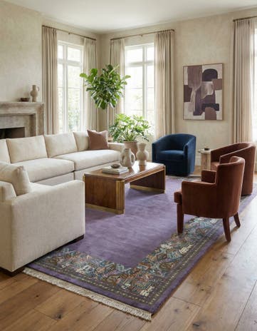 7' 4 x 10' 5 Hand Knotted Tibet Wool Rug