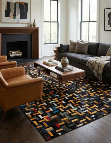 5' 1 x 7' 11 Cowhide - Patchwork Rug