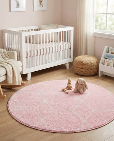  3' x 3' Lattice Frieze Round Rug