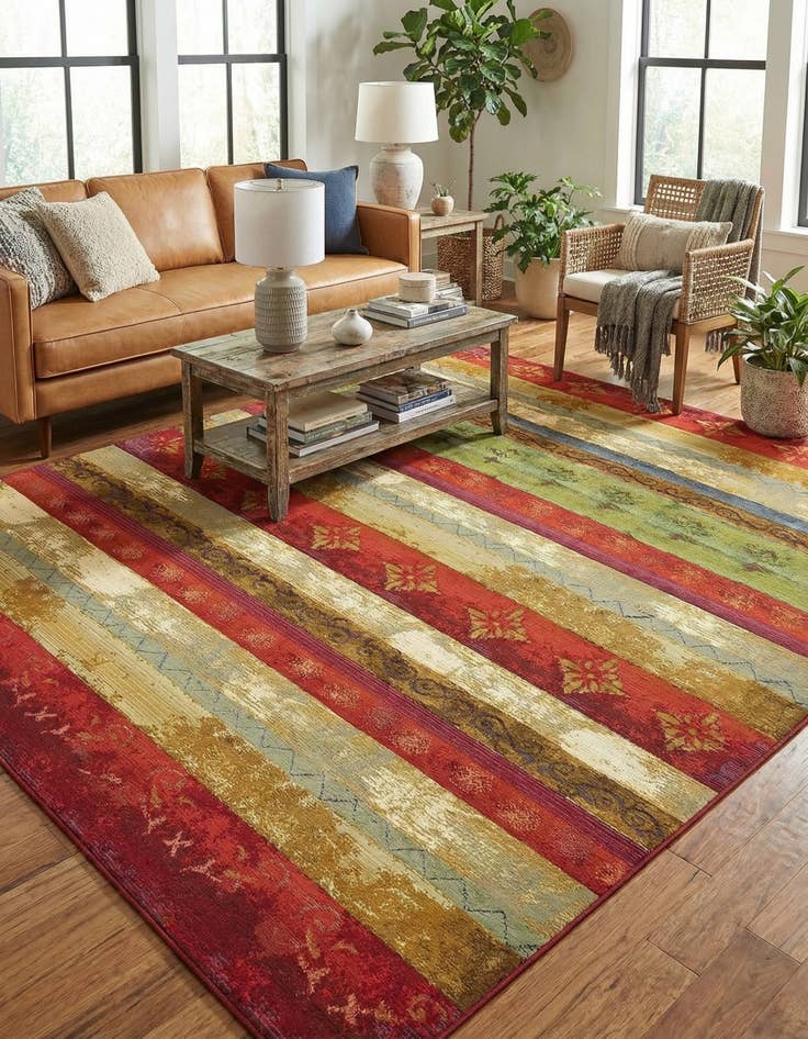 Detail image of  10' x 12' 2  Washable Modern Indoor / Outdoor Rug
