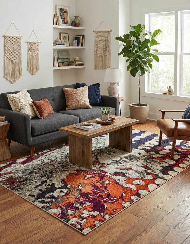 Detail image of 7' 10 x 10'  Washable Haerfest Rug