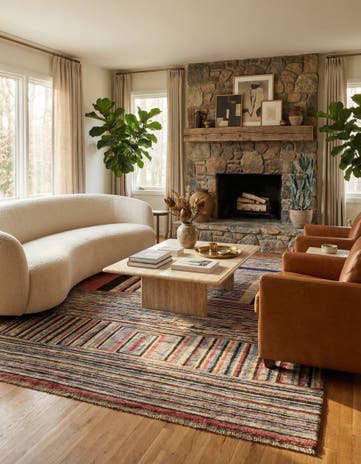 8' 3 x 9' 9 Hand Knotted Darya Wool Rug