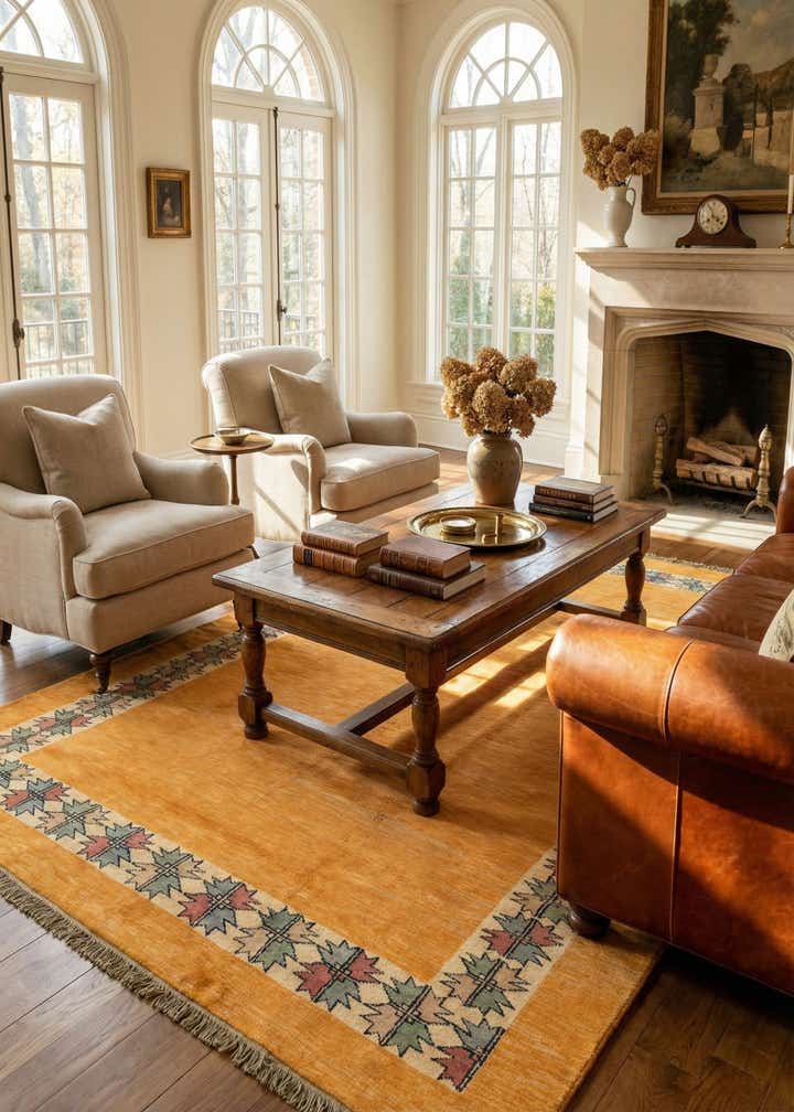 5' 9 x 8' 1 Hand Knotted Peshawar Ziegler Rug