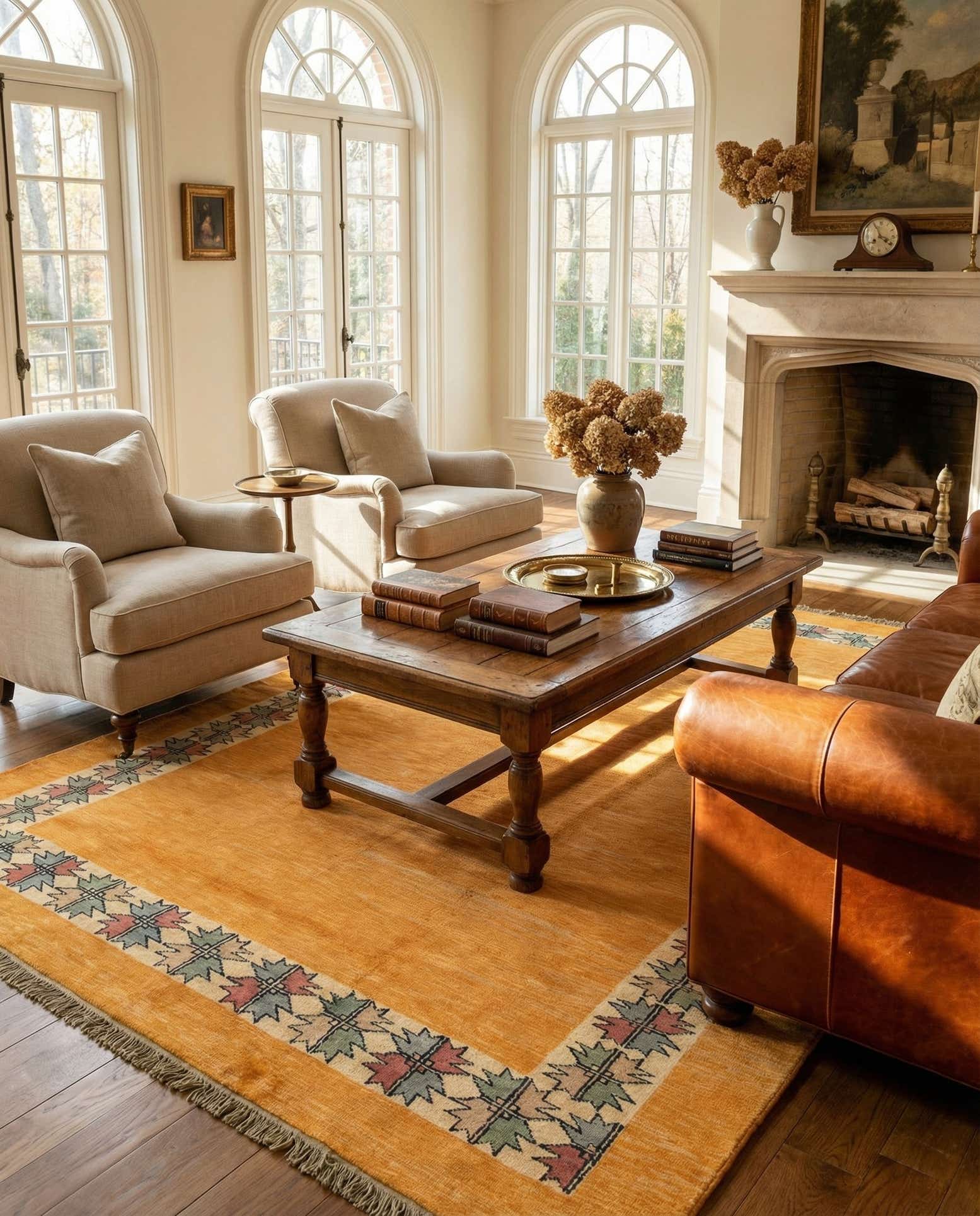 5' 9 x 8' 1 Hand Knotted Peshawar Ziegler Rug