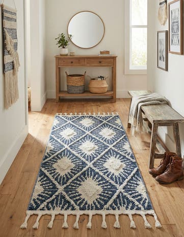 Blue Boho Runner Rug