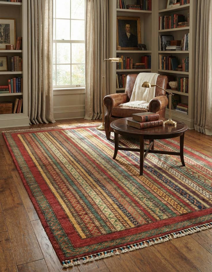 Detail image of 5' x 6' 5  Hand Knotted Ariana Ziegler Rug