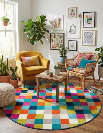5' 3 x 5' 3 Azalea Round Rug
