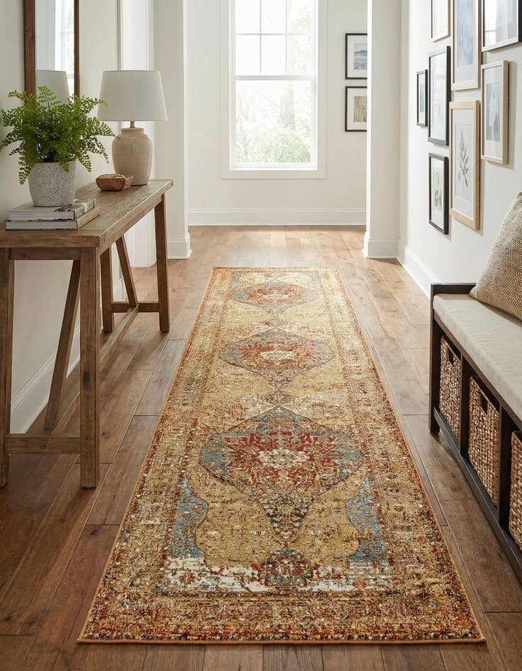 Detail image of 2' 7 x 12' Easy-Clean Traditional Indoor / Outdoor Runner Rug