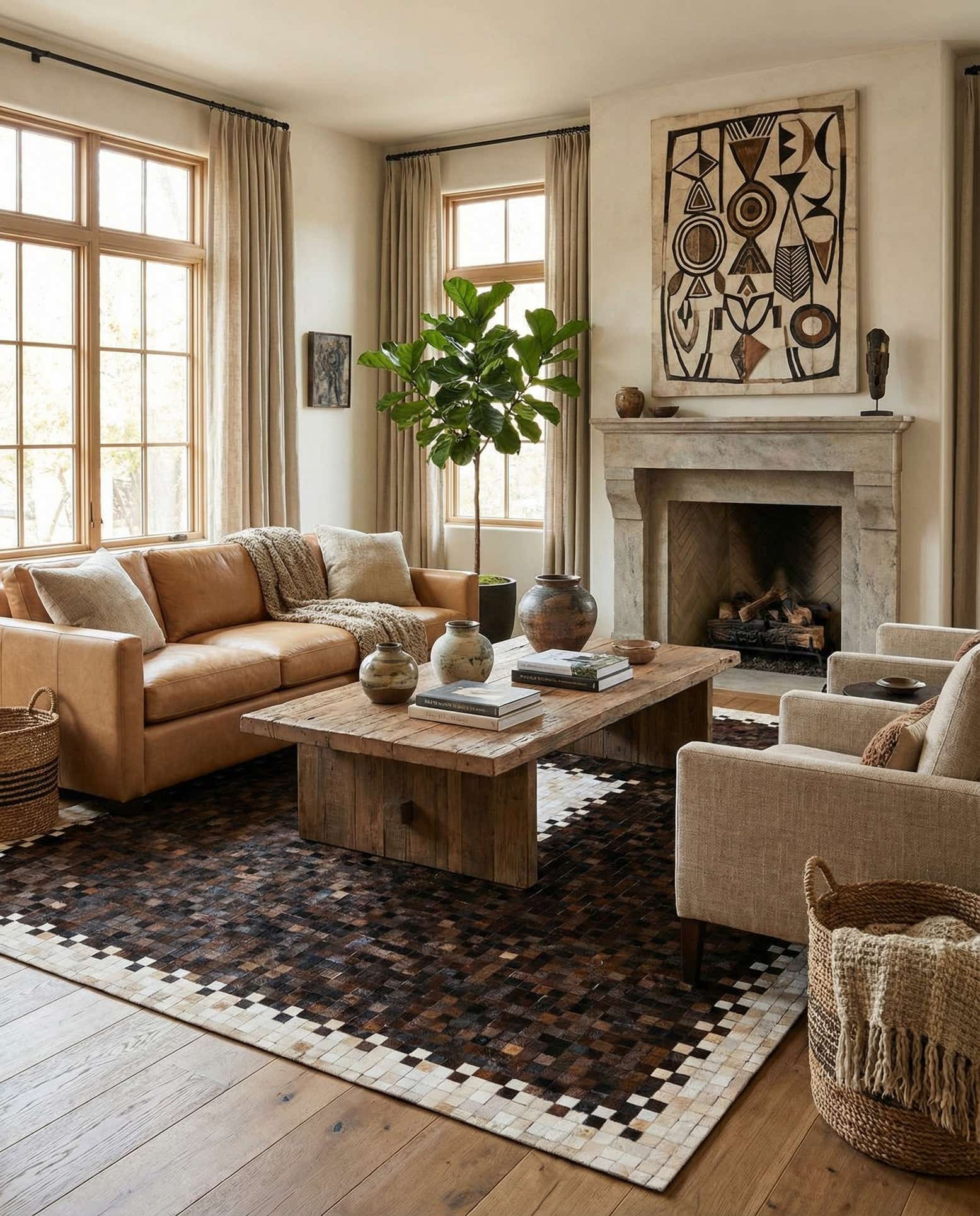 8' 2 x 9' 11 Cowhide Stocks Rug