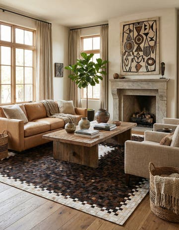 8' 2 x 9' 11 Cowhide Stocks Rug