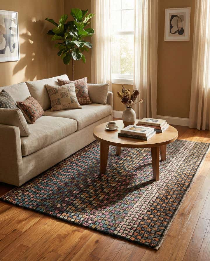4' 1 x 5' 5 Hand Knotted Darya Wool Rug