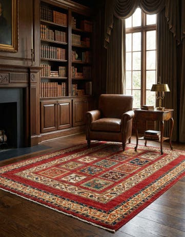 4' 9 x 6' 7 Hand Knotted Ariana Ziegler Oriental Rug
