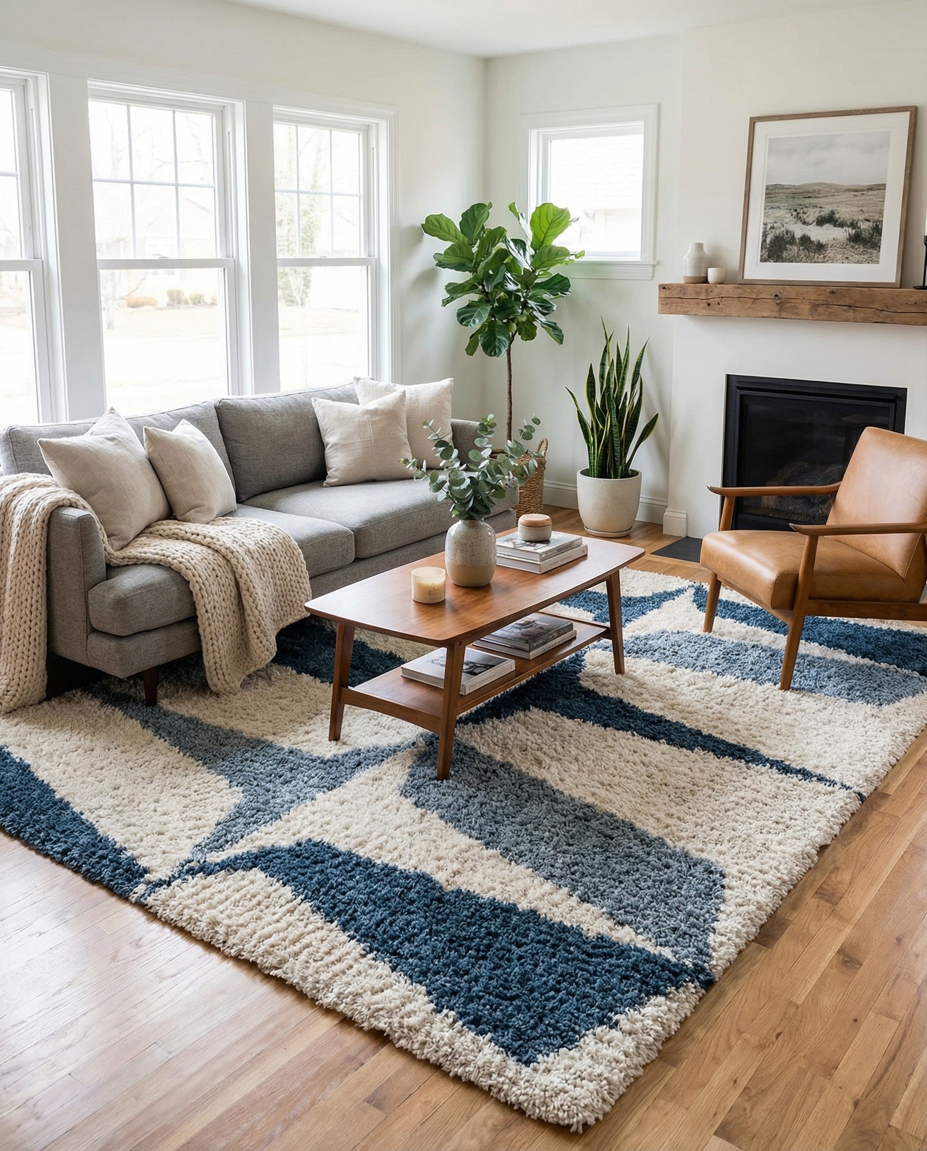  8' x 8' Athena Shag Square Rug