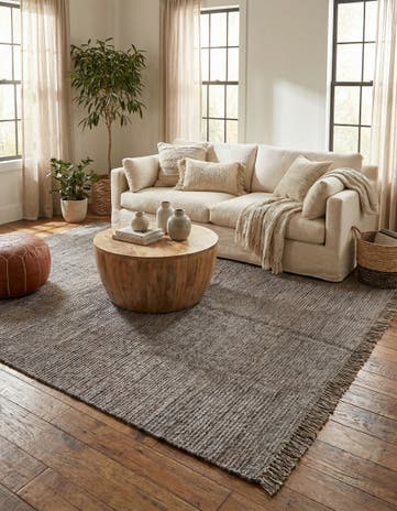 5' 10 x 8' 1 Hand Knotted Moroccan Wool Rug