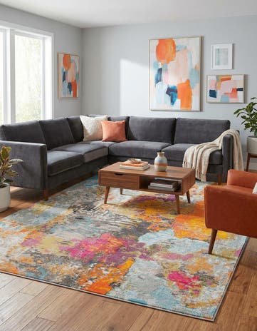 9' x 12' Washable Vivid Rug