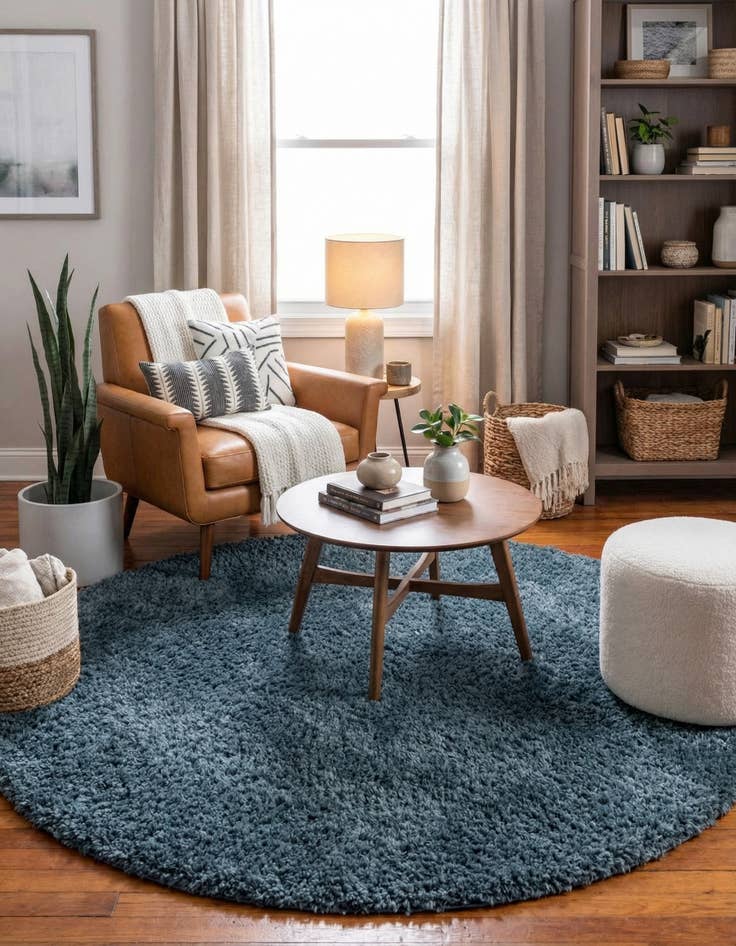 Detail image of 10' x 10' Zermatt Shag Round Rug