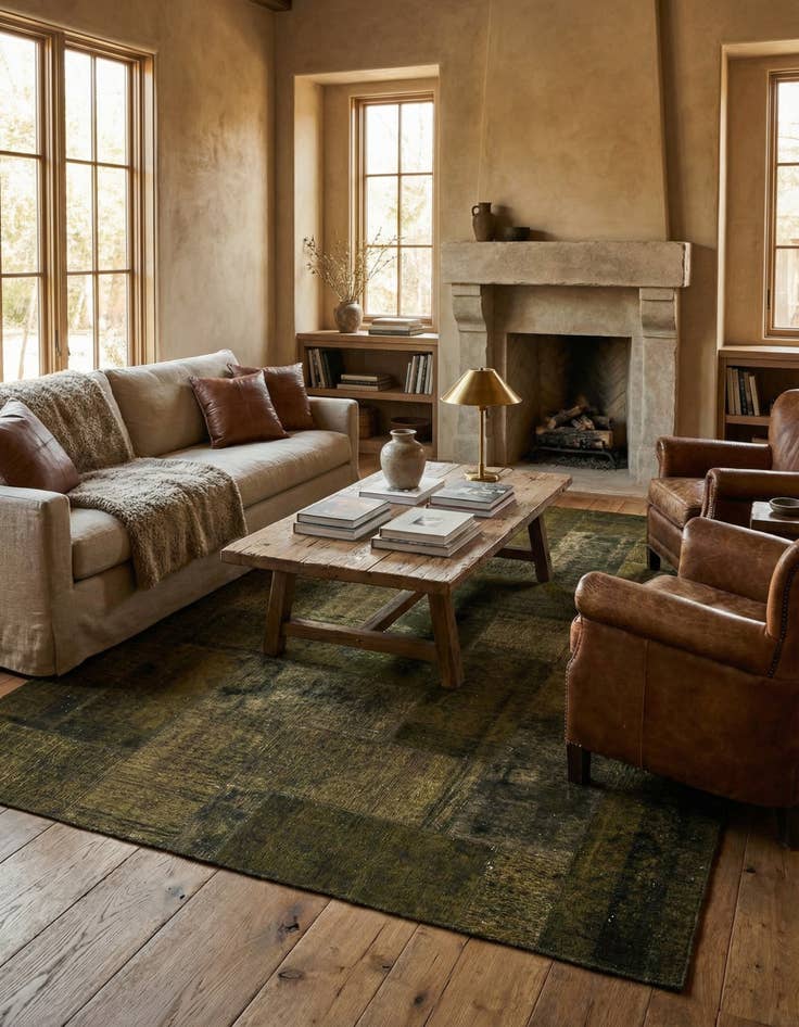 Detail image of 8' x 10' 4  Hand Knotted Ultra Vintage Persian Wool Rug