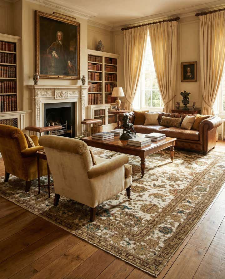 9' 4 x 12' 7 Hand Knotted Vintage Royal Persian Wool Rug